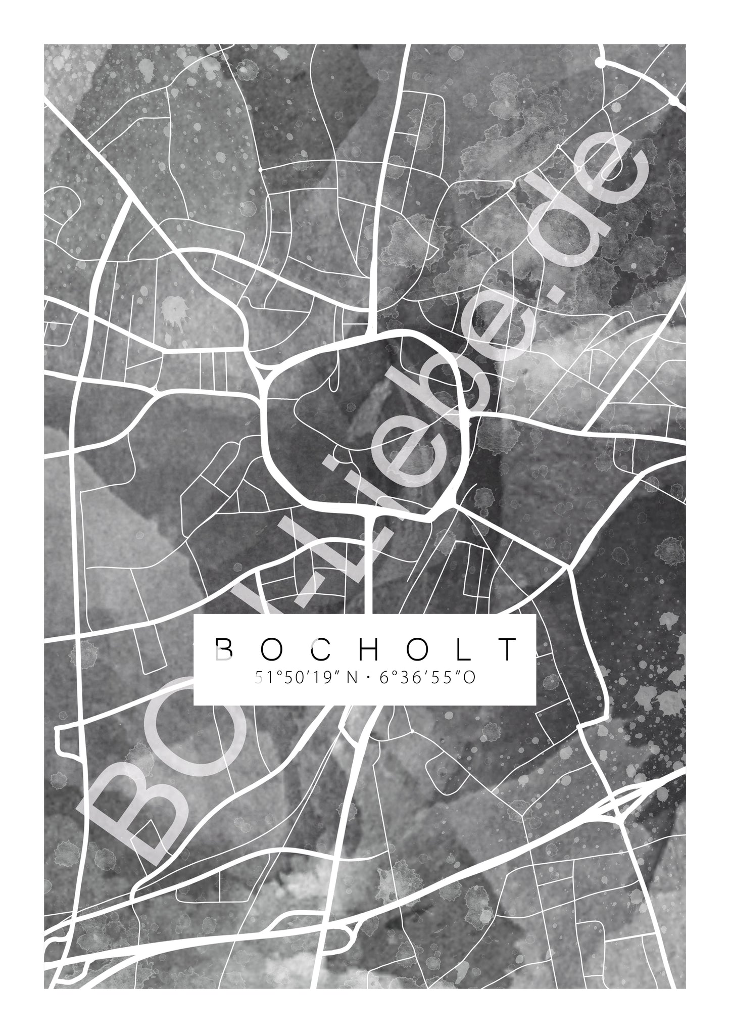 Aquarell Map Bocholt