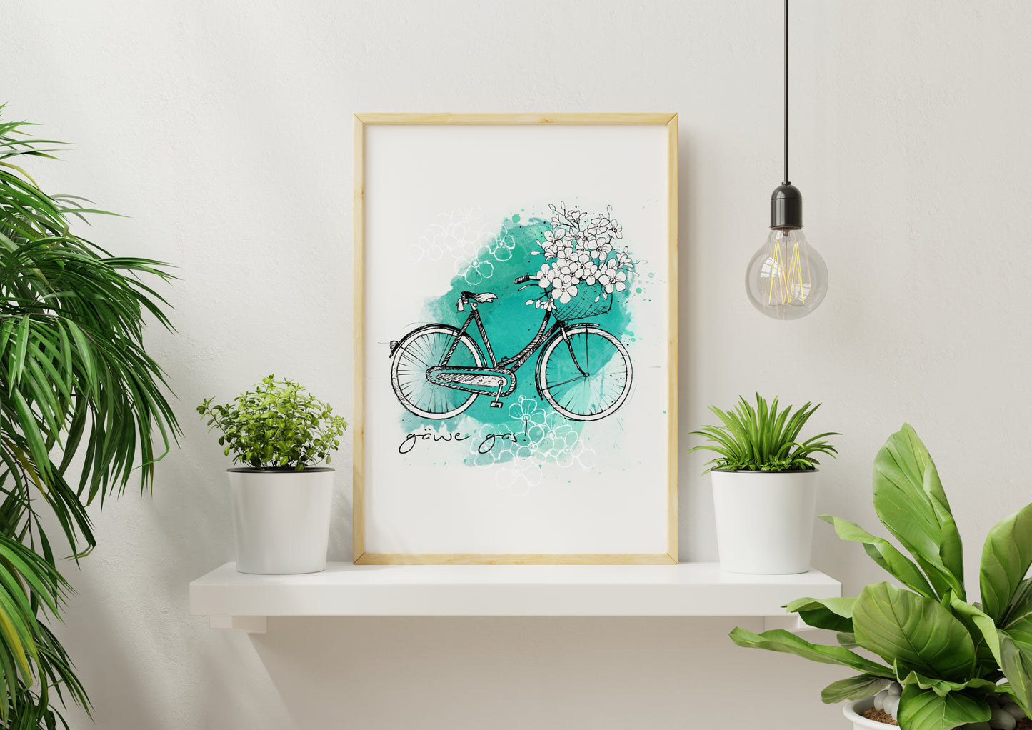 Blümchen Fahrrad "gäwe gas!"