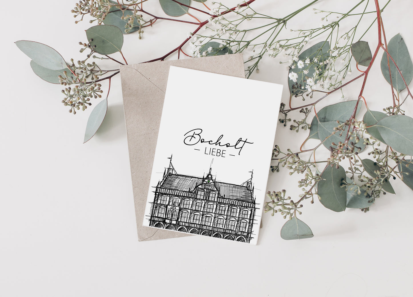 Rathaus Skizze "Bocholt Liebe"