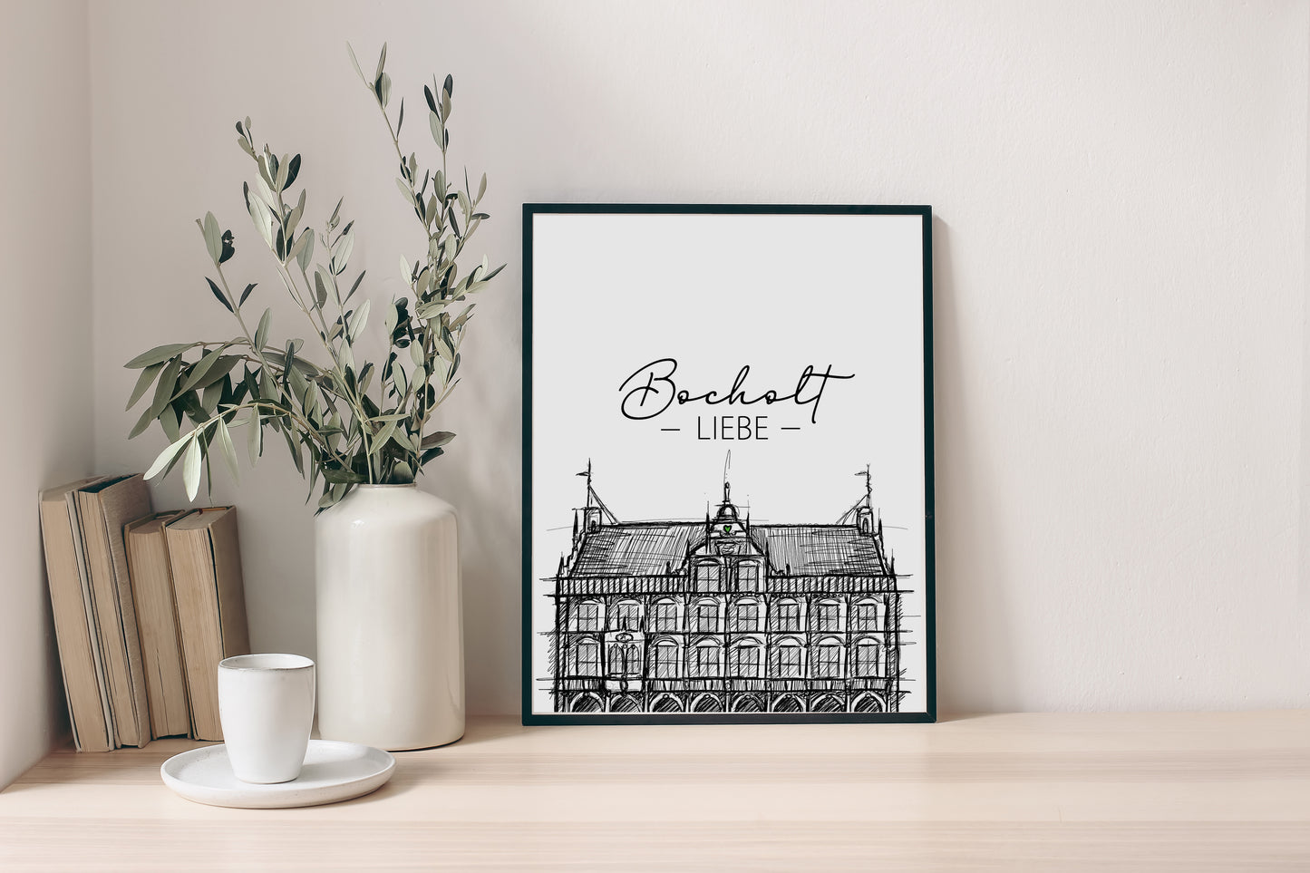 Rathaus Skizze "Bocholt Liebe"