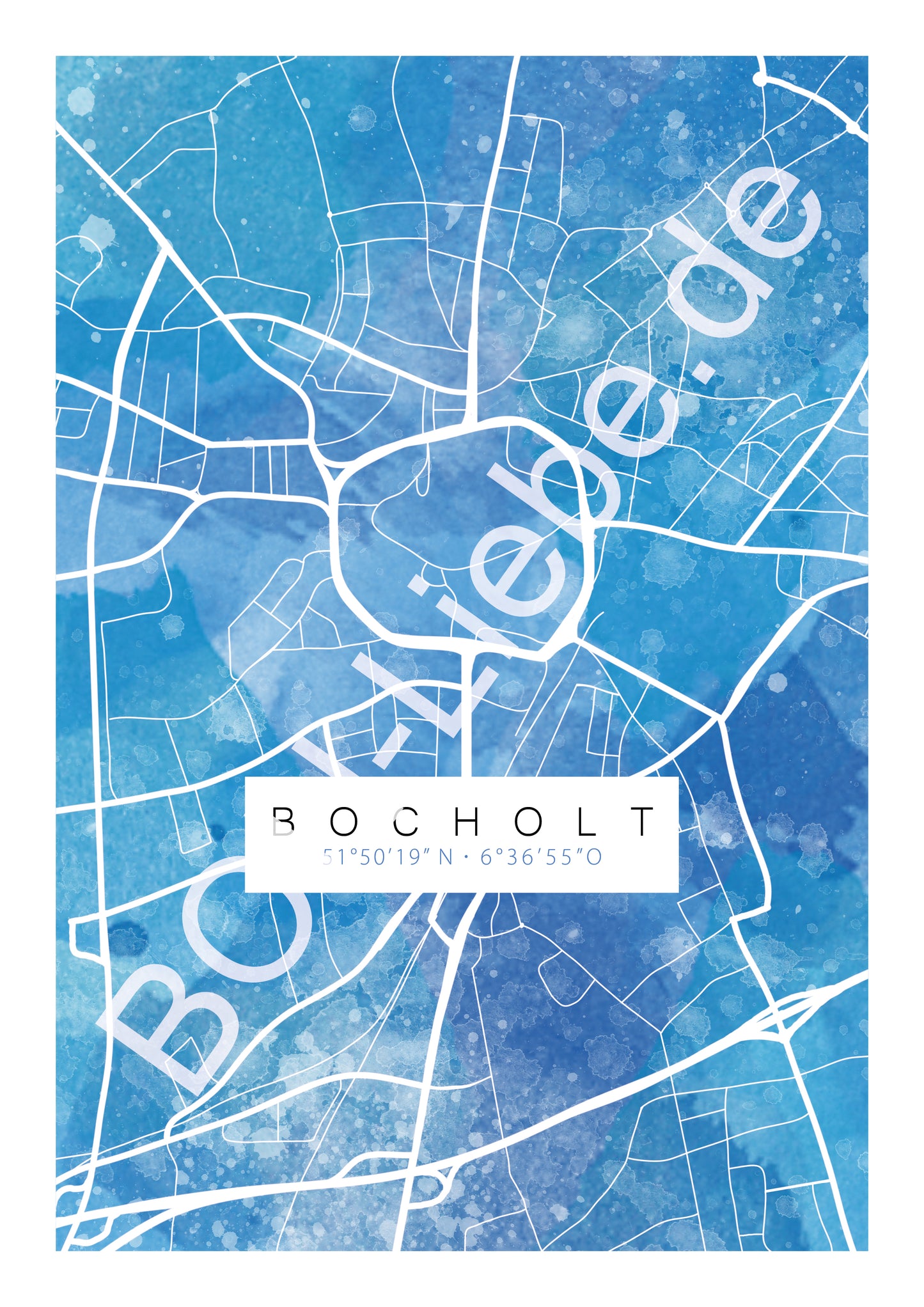 Aquarell Map Bocholt