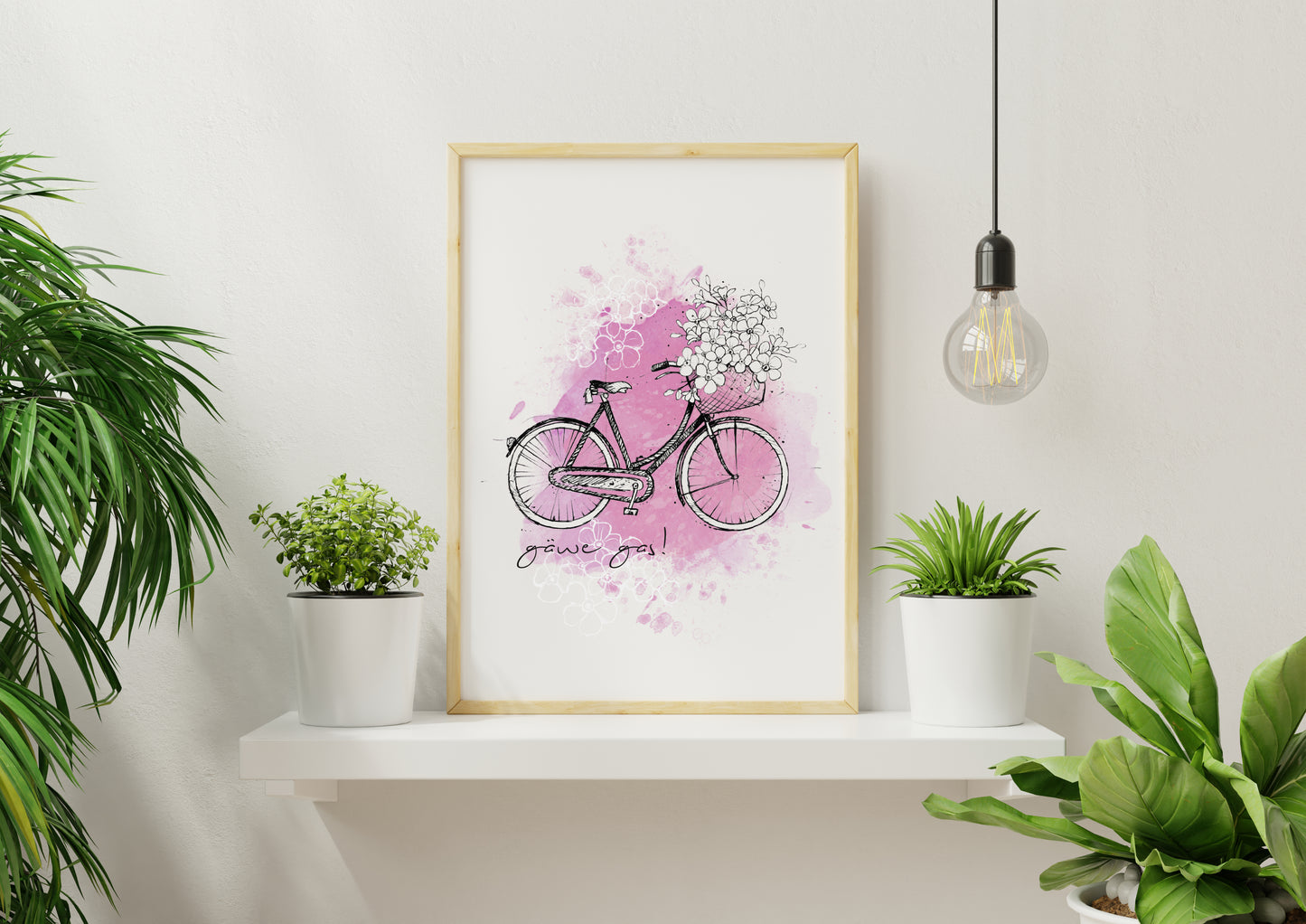 Blümchen Fahrrad "gäwe gas!"